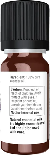 Vista 2 de NOW - Aceites esenciales, aceite de lavanda, aroma calmante para aromaterapia, destilado al vapor, 100% puro, vegano, tapa resistente a los niños