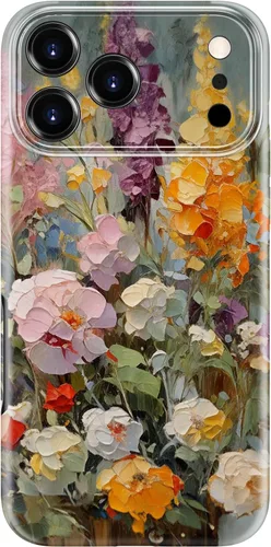 Vista 34 de LUMARKE Funda para iPhone 14/iPhone 13, lindo Y2K floral, carga inalámbrica Mosaico Tortuga Shell
