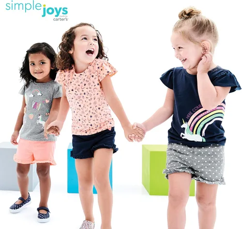 Vista 3 de Simple Joys by Carter's Toddler Girls' Short-Sleeve Shirts