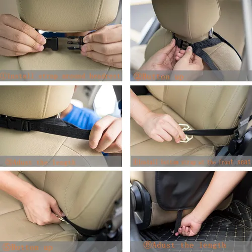 Vista 6 de Organizador de asiento trasero de automóvil, organizadores de asiento trasero de automóvil y almacenamiento con soporte para tableta, protectores