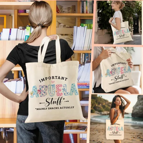 Vista 2 de Bolsa de playa inspiradora para mamá, abuela, tía, suegra, para mujer, cumpleaños, Navidad, día de la madre