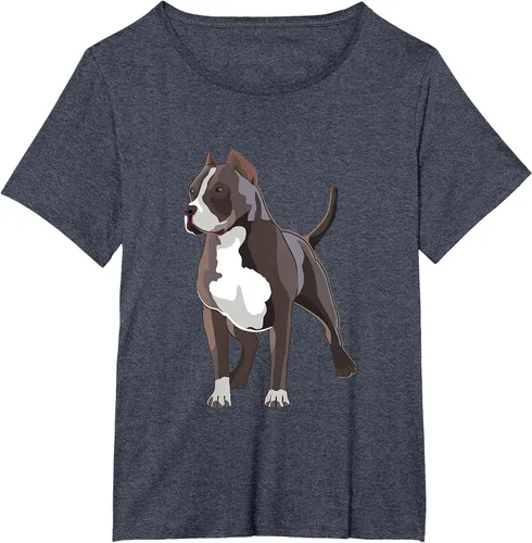 Vista 7 de American Bully Dog Holder Illustration for Dog Lovers T-Shirt Negro