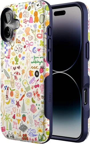 Vista 2 de Funda Casely para iPhone 16 Plus Todas Las Cosas Divertidas Diversión en Días Laborables Compatible con MagSafe Diseño Protector Audaz