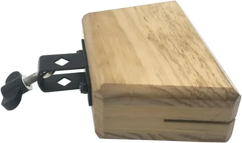 Vista 2 de Bloque de madera de 6.9 pulgadas de madera de bloque de percusión de mano para montaje de tambor de percusión de 3/8 pulgadas, accesorios de soporte