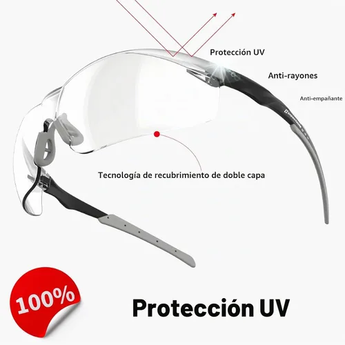 Vista 5 de Clear Safety Glasses for Men & Women, Eye Protection, Anti-Fog