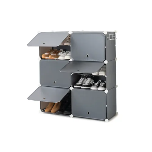 Vista 9 de Zapatero Modular Portátil InnovaGoods Gris