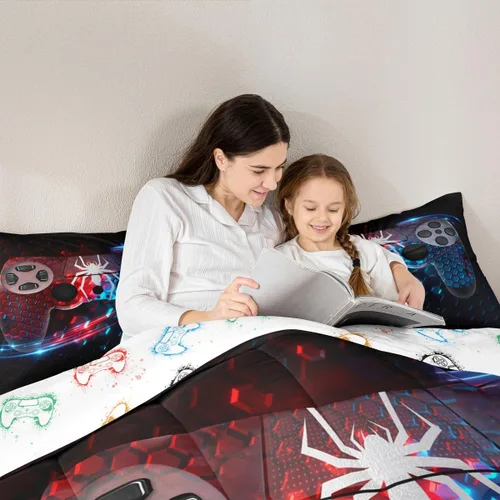 Vista 40 de Erosebridal Juego de edredón de hojas de cannabis, juego de ropa de cama de marihuana con estampado colorido de plantas, decoración bohemia de 2