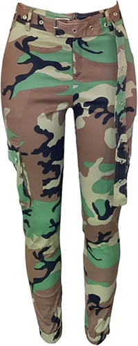 Vista 5 de LKOUS Pantalones cargo de camuflaje para mujer