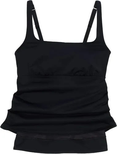 Vista 4 de Lands' End Traje de baño tankini con cuello cuadrado y tirantes ajustables para mujer