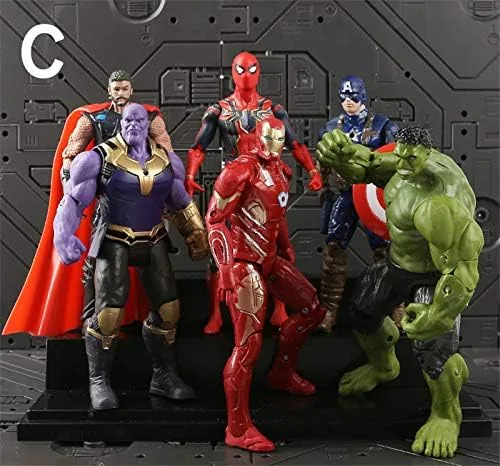 Vista 2 de Juego de 6 figuras de acción Heroes Thanos