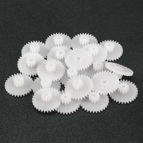 Vista 4 de uxcell 20 piezas de engranajes de plástico 30 dientes modelo 30102B engranaje de reducción engranajes de gusano de plástico para RC coche robot motor
