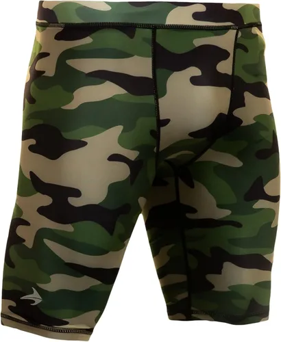 Vista 13 de CompressionZ Men Compression Shorts for Running, Workout Baselayer Spandex Negro 8" poliéster Pro con bolsillos