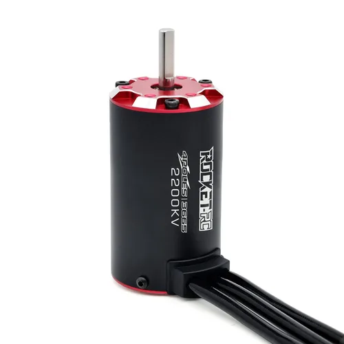 Vista 2 de Surpass RC Motor supersónico sin escobillas 3665 2200kv 4 polos y sensor de temperatura integrado motor y puerto de sensor para 1/10 vehículo RC
