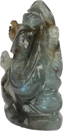 Vista 3 de gemhub Estatua de Ganesha tallada a mano aprox. 179 quilates de labradorita natural