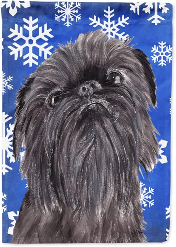 Vista 8 de Caroline's Treasures SC9374GF Bulldog English Snow flakes Holiday Garden Flag Buzón Bandera decorativa para patio exterior, patio, obras de arte