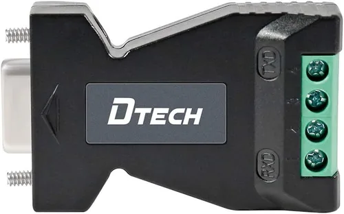 Vista 3 de DTECH Adaptador serie convertidor RS232 a RS485 con bloque de terminales de 4 posiciones para comunicación de datos de larga distancia admite 600 W