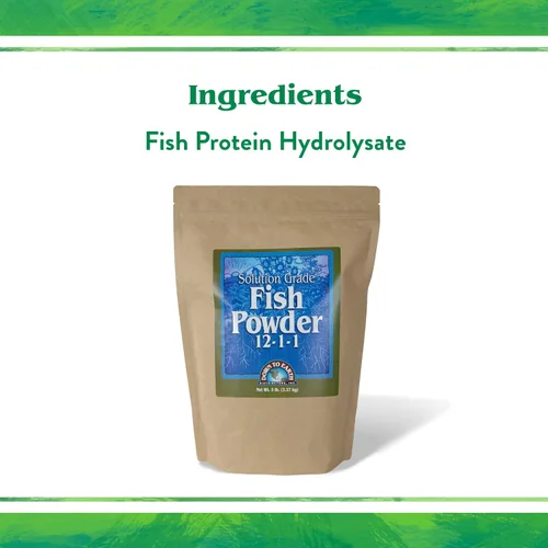 Vista 4 de Down to Earth All Natural Fertilizers Polvo de pescado de grado orgánico – Nitrógeno soluble en agua – Hace hasta 250 galones de fertilizante