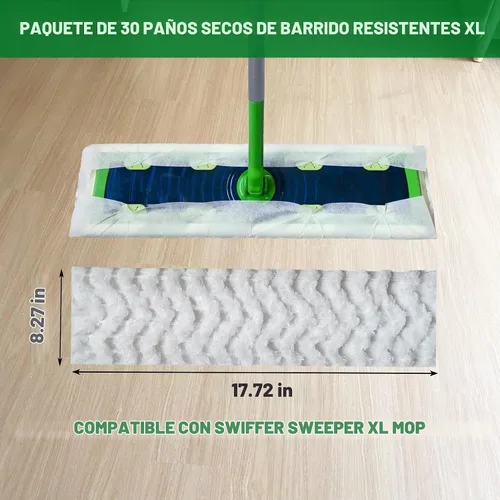 Vista 2 de Paño de barrido seco resistente XL para trapeador Swiffer Sweeper