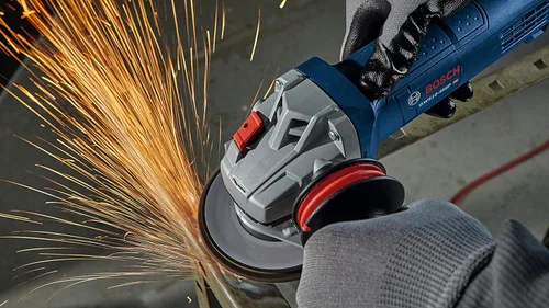 Vista 6 de Bosch GWS10-450P Amoladora angular ergonómica de 4-1/2 pulgadas con interruptor de paleta