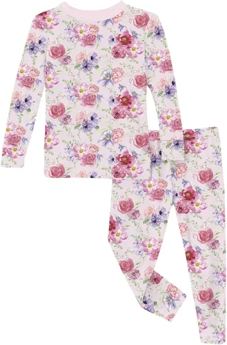 Vista 83 de KicKee Pants Conjunto de pijama de manga larga con estampado de piezas