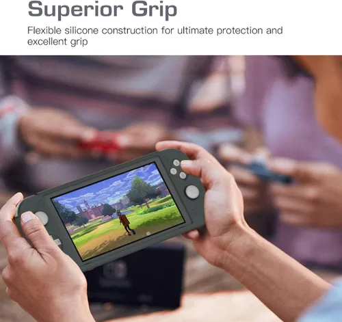Vista 4 de MoKo - Funda compatible con Nintendo Switch Lite, funda protectora de silicona, funda antiarañazos, con absorción de golpes, antideslizante