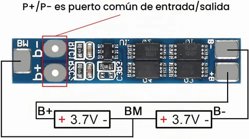 Vista 4 de Alinan 6pcs 2S 8A 7.4V 8.4V 16A Límite de corriente 18650 Cargador de batería de litio BMS Circuito Placa de protección PCB para batería de litio