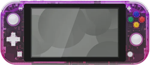 Vista 3 de eXtremeRate Gradient Translucent Purple Rose Red DIY Replacement Shell for Nintendo Switch Lite, NSL Handheld Controller Housing wScreen Protector