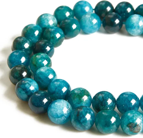 Vista 9 de 60 piezas de cuentas de turquesa africana natural de 6 mm, cuentas de piedras preciosas naturales, cuentas sueltas redondas para hacer joyas