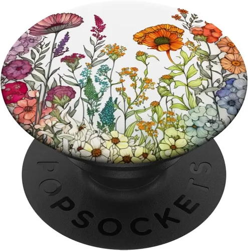 Vista 6 de Floral, follaje, flor, botánico, naturaleza, vegetación, floreado, PopSockets, MagSafe PopGrip para iPhone
