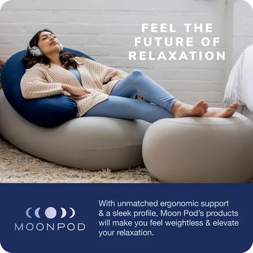 Vista 6 de Almohada Moon Pod para dormir de espalda, estómago y de lado, almohada 4D (ceniza cósmica) - Almohada de cama ergonómica para aliviar el dolor