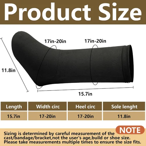 Vista 2 de 2 fundas de tamaño grande para piernas con cremallera, por debajo de la rodilla, fundas de calcetín fundidas para piernas elásticas para hombres