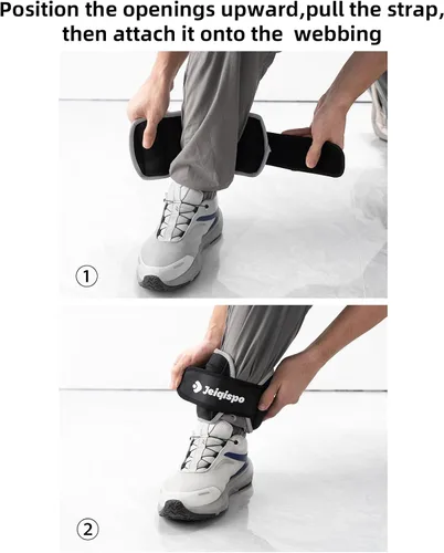 Vista 6 de Pesas ajustables para tobillo 1 par de 4 10 libras con peso extraíble para hombres, mujeres y niños, fuerza pesada para fitness, gimnasio