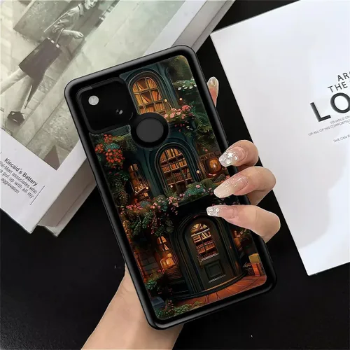 Vista 42 de Compatible con Google Pixel 4A 5G Mobile Case Creative Acrylic Panel trasero Silicona Protección Grip especialmente diseñado para Google Pixel 4A 5G