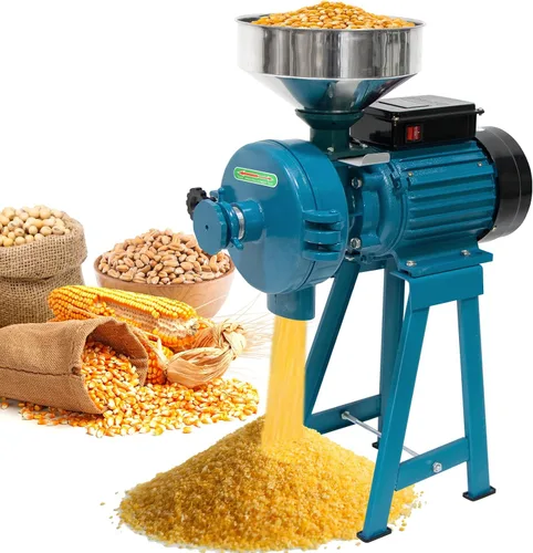 Vista 8 de Molino eléctrico de granos, molino de maíz de 3000 W, 110 V, molino eléctrico, cereales secos, arroz, café, trigo, maíz, molinos con embudo