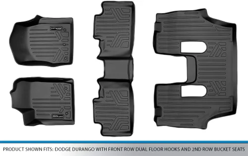 Vista 6 de MAXLINER - Juego de alfombrillas de 3 filas para Dodge Durango 2013-2016