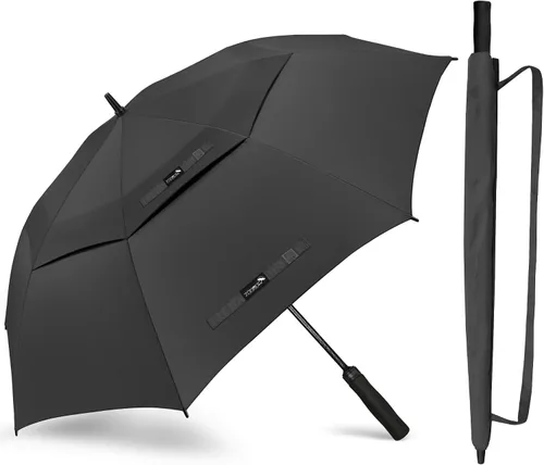 Vista 43 de ZOMAKE - Paraguas de golf a prueba de viento, extragrande, de gran tamaño, de doble dosel resistente para lluvia, juegos deportivos y carrito