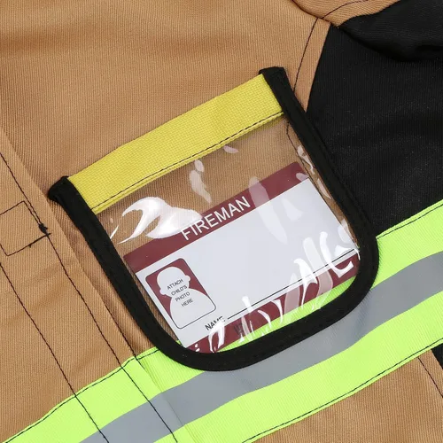 Vista 7 de yolsun disfraz de bombero para niños y niñas, 7piezas