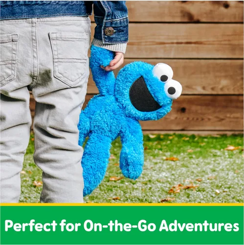Vista 5 de Peluche de Zoe de Barrio Sésamo, Cookie Monster, 13 pulgadas, Azul oscuro, azul marino