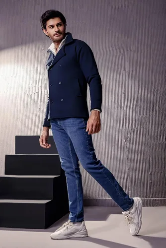 Vista 5 de Hide Fusion Gabardina clásica de lana de invierno con doble botonadura media larga para hombre
