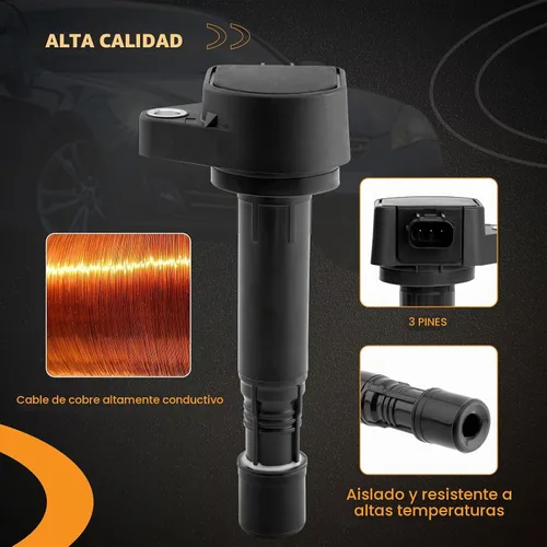 Vista 7 de Paquetes de bobinas de encendido UF624 y bujías aptas para Honda Pilot 3.5L