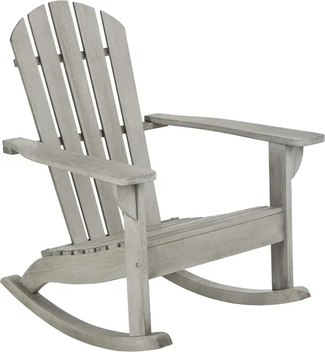 Vista 9 de SAFAVIEH Outdoor Collection Brizio - Mecedora Adirondack con listones negros