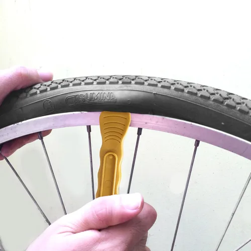 Vista 5 de Palanca para neumático de bicicleta – Palanca premium de plástico endurecido para reparar llanta de bicicleta– debe tener kit de herramientas
