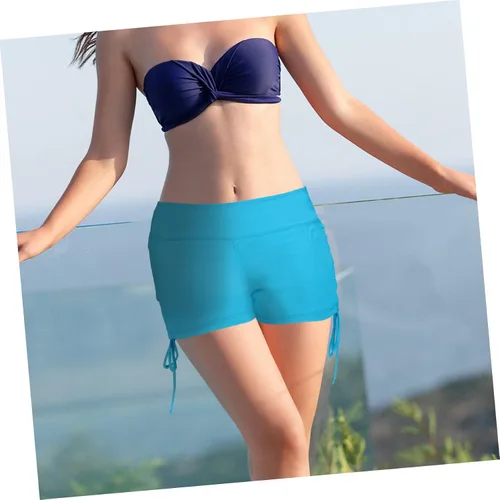 Vista 5 de Kisangel 2pcs Pants High Waisted Swim Bottoms for Women Ladies Swimsuit Swim Suits for Boys Bikini Shorts