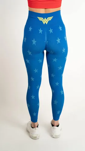 Vista 4 de DC Comics Leggings de entrenamiento para mujer, sin costuras, para gimnasio, yoga, fitness, mujer maravilla, Batman Harley Quinn Superman