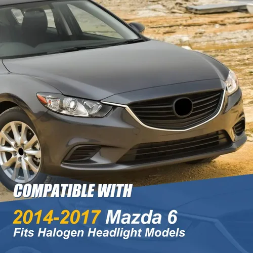 Vista 7 de Auto Dynasty Lámpara halógena para faros delanteros, modelo de fábrica, compatible con Mazda 6 2014-2017, lado derecho del pasajero, carcasa