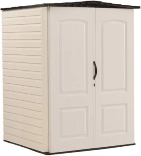 Vista 6 de Rubbermaid - Cobertizo grande de resina resistente a la intemperie para exteriores y jardines modelo Roughneck