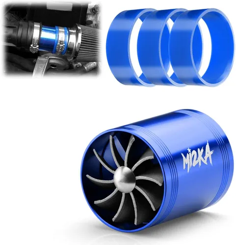 Vista 7 de Mi2KA Turbina de admisión de aire de combustible, ahorro de gas, sistema de aceleración turbonador de un solo ventilador Turbo 2.5 "-3.0