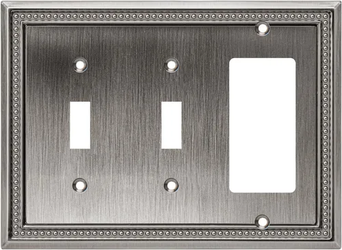 Vista 110 de Henne Bery Sunken Pearls Placa de Pared Decorativa de Servicio Pesado Placa de Interruptor Cubierta de Tomacorriente