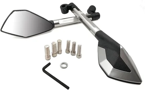 Vista 6 de Para Kawasaki Z250 Z300 250R Z900 Z650 Z800 NINJA 250 300R 300 CNC Espejos retrovisores Moto Retrovisores Espejos Laterales Accesorios Espejo Negro