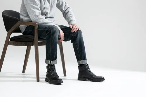 Vista 2 de Jousen Mens Casual Boots Chukka Leather Boots for Men's Dress Boots